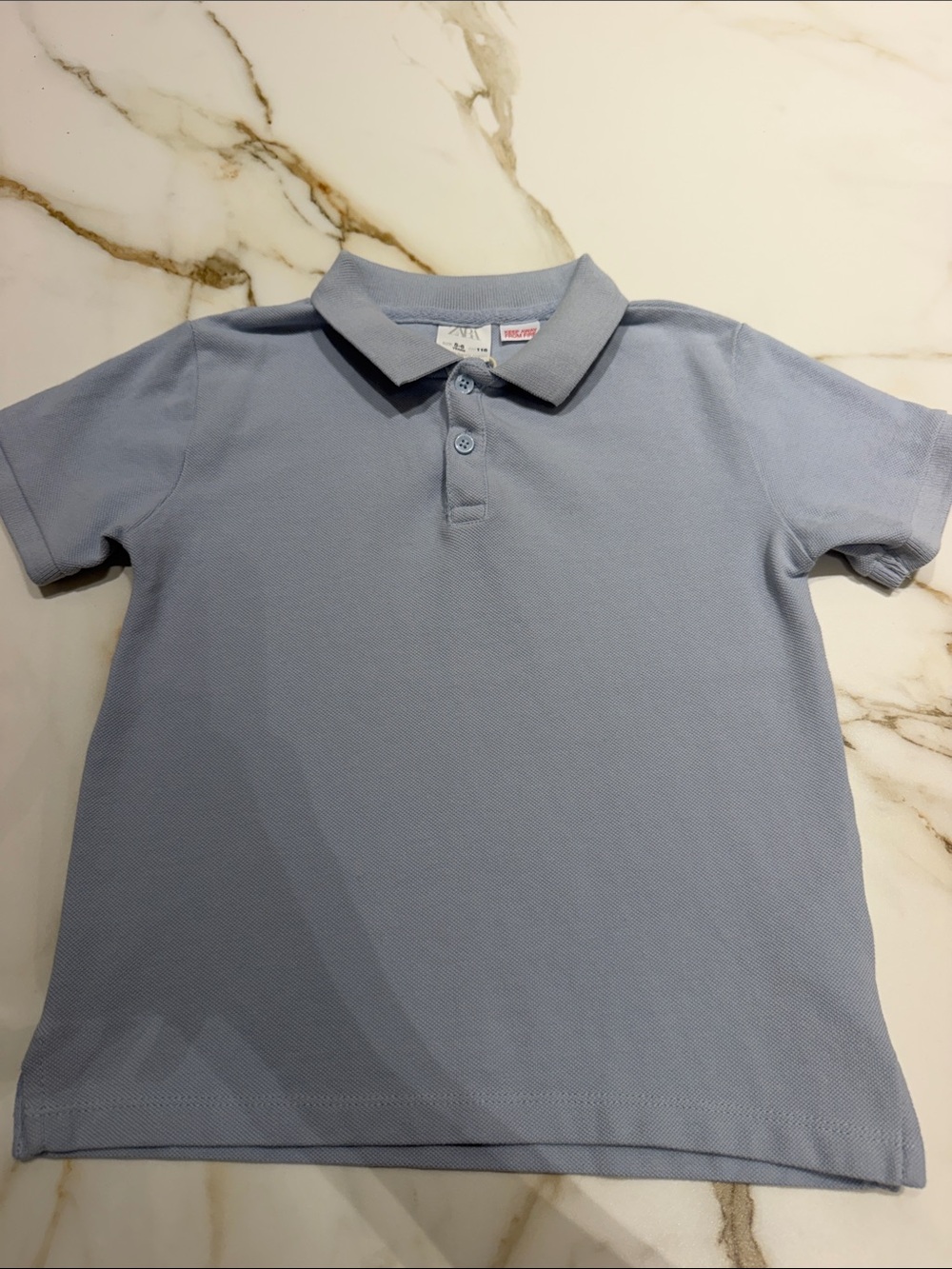 Zara Light Blue Kids Polo Shirt 5-6yr